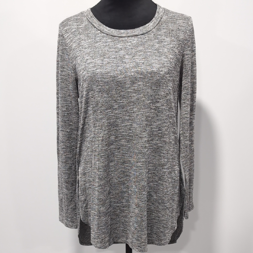 Faded Glory Gray High-Low Long Sleeve